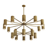 Arteriors - DLC55 - 20 Light Chandelier - Loryn - Antique Brass/White