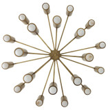 Arteriors - DLC55 - 20 Light Chandelier - Loryn - Antique Brass/White