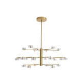 Arteriors - DLC54 - LED Chandelier - Glacielle - Clear/Antique Brass