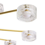 Arteriors - DLC54 - LED Chandelier - Glacielle - Clear/Antique Brass