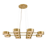Arteriors - DLC50 - 12 Light Chandelier - Wright Grid - Antique Brass/White