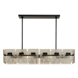 Arteriors - DLC49 - Six Light Linear Chandelier - Vetrina - Molten Umber/English Bronze