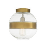 Arteriors - DFI12 - One Light Flush Mount - Garrison - Clear/Antique Brass