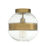 Arteriors - DFI12 - One Light Flush Mount - Garrison - Clear/Antique Brass