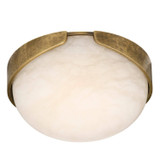 Arteriors - DFC30 - LED Flush Mount - Elara - White/Antique Brass