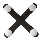 Arteriors - DFC26 - LED Flush Mount - Axia - Blackened Iron/Matte Opal