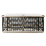 Arteriors - FFS07 - Outdoor Sofa - Emoto - Pearl/Aged Bronze