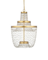 Currey and Company - 9000-1305 - LED Chandelier - Mademoiselle - Clear/Contemporary Gold Leaf/Contemporary Gold