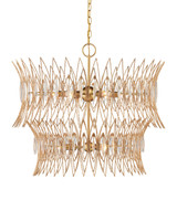 Currey and Company - 9000-1287 - Nine Light Chandelier - Marquise - Clear/Luxor Gold