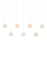 Currey and Company - 9000-1064 - Seven Light Pendant - Lazio - White/Silver
