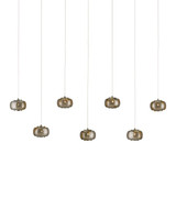 Currey and Company - 9000-1057 - Seven Light Pendant - Pepper - Nickel/Silver