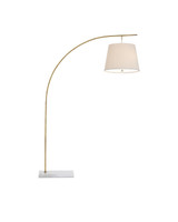 Currey and Company - 8000-0117 - Two Light Floor Lamp - Cloister - Antique Brass/White