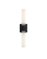Currey and Company - 5800-0071 - Two Light Wall Sconce - Brietta - Opaque White/Oil Rubbed Bronze
