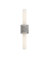 Currey and Company - 5800-0070 - Two Light Wall Sconce - Brietta - Opaque White/Polished Nickel