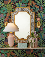 Currey and Company - 5000-0279 - One Light Wall Sconce - Marilee - Pink/Dutch Gold Leaf