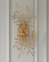 Currey and Company - 5000-0275 - Two Light Wall Sconce - Forget-Me-Not - Clear/Chinois Gold Leaf
