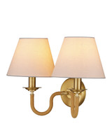 Currey and Company - 5000-0274 - Two Light Wall Sconce - Adala - Natural/Brushed Brass
