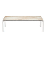 Currey and Company - 4000-0220 - Cocktail Table - Crema - Natural/Bronze