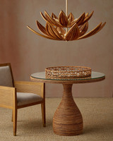 Currey and Company - 3000-0331 - Entry Table - Dominica - Natural/Clear