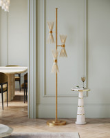 Currey and Company - 3000-0320 - Drinks Table - Eleanora - Natural/Natural Brass