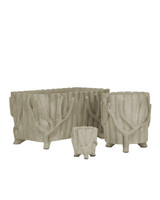 Currey and Company - 2200-0020 - Planter - Faux Bois Planter - Portland/Faux Bois