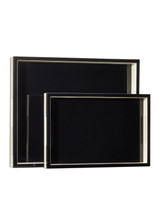Currey and Company - 1200-1019 - Tray Set of 2 - Lacquer - Ivory/Black