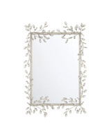 Currey and Company - 1000-0162 - Mirror - Forget-Me-Not - Clear/Silver Leaf