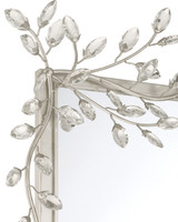 Currey and Company - 1000-0162 - Mirror - Forget-Me-Not - Clear/Silver Leaf