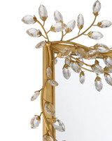 Currey and Company - 1000-0161 - Mirror - Forget-Me-Not - Clear/Chinois Gold Leaf