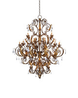 Currey and Company - 9530 - 39 Light Chandelier - Innsbruck Gold Chandelier - Venetian/Gold Leaf