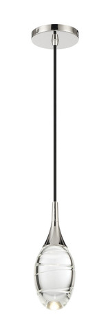 George Kovacs - P5592-613-L - LED Mini Pendant - Hail - Polished Nickel