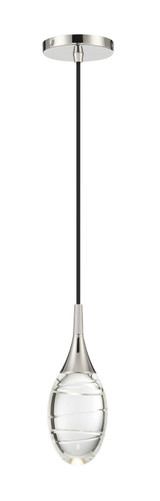 George Kovacs - P5592-613-L - LED Mini Pendant - Hail - Polished Nickel