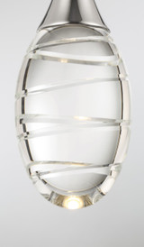 George Kovacs - P5592-613-L - LED Mini Pendant - Hail - Polished Nickel