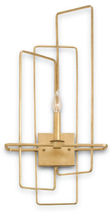 Currey and Company - 5163 - One Light Wall Sconce - Metro Collection - Contemporary Gold Leaf