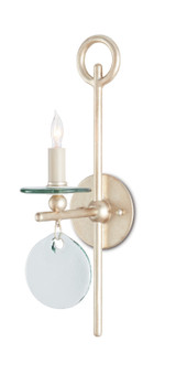 Currey and Company - 5000-0028 - One Light Wall Sconce - Sethos Collection - Silver Leaf