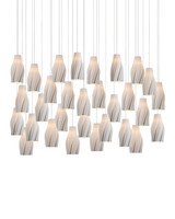 Currey and Company - 9000-1275 - 30 Light Linear Pendant - Posh - White/Silver