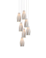 Currey and Company - 9000-1272 - Seven Light Pendant - Posh - White/Silver