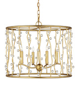 Currey and Company - 9000-1239 - Four Light Chandelier - Adagio - Contemporary Gold Leaf/Contemporary Gold/Clear