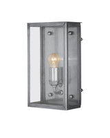 Currey and Company - 5500-0054 - One Light Outdoor Wall Sconce - Royster - Antique Silver/Clear