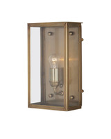 Currey and Company - 5500-0052 - One Light Outdoor Wall Sconce - Royster - Antique Brass/Clear