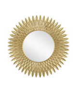 Currey and Company - 1000-0160 - Mirror - Plume - Brass