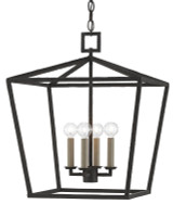 Currey and Company - 9000-0455 - Four Light Lantern - Denison - Mol Black
