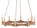 Currey and Company - 9000-0402 - Eight Light Chandelier - Mallorca - Natural/Dark Contemporary Gold Leaf