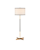 Currey and Company - 8000-0149 - One Light Floor Lamp - Willoughby - Brass/Oil Rubbed Bronze