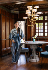 Corbett Lighting - 589-34-VGL - LED Chandelier - Pluro - Vintage Gold Leaf