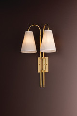 Corbett Lighting - 585-02-VB - Two Light Wall Sconce - Limoges - Vintage Brass