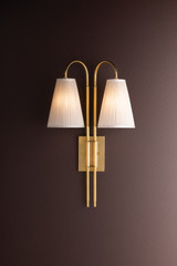 Corbett Lighting - 585-02-VB - Two Light Wall Sconce - Limoges - Vintage Brass