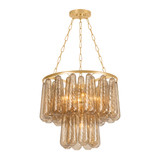 Corbett Lighting - 581-27-VGL - Five Light Chandelier - Milos - Vintage Gold Leaf