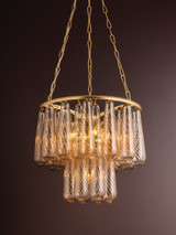 Corbett Lighting - 581-27-VGL - Five Light Chandelier - Milos - Vintage Gold Leaf