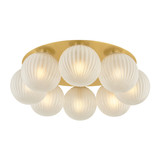 Corbett Lighting - 536-24-VPB - Eight Light Flush Mount - Vernazza - Vintage Polished Brass